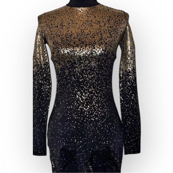 Weissman Dance Leotard Costume Transcendence Style# 11428 Gold/Black Adult SA - Picture 1 of 13